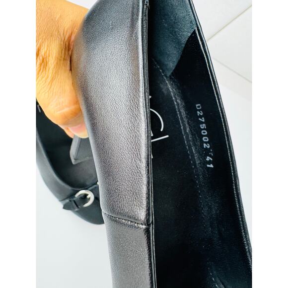 AGL Retro Irina Pump Black Leather Cap Toe Comfortable Dress Shoes Size 41 - Picture 7 of 9